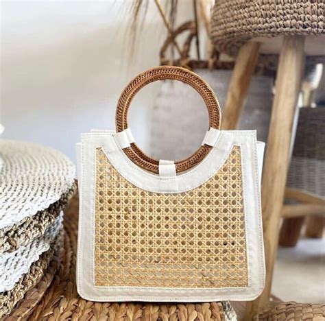 rattan handbag designer.